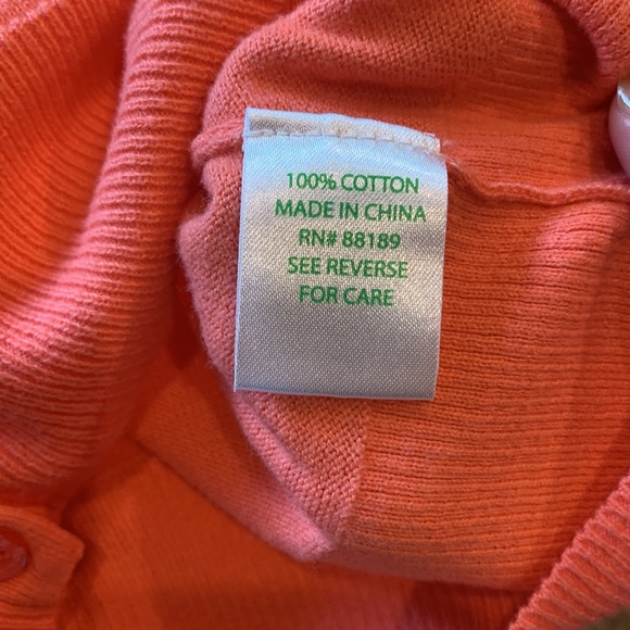Lilly Pulitzer melon colored light weight button down cardigan. - Picture 5 of 5